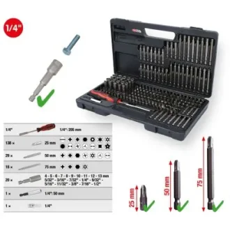 Zestaw bitвw 1/4 208 element. KS TOOLS 9112008