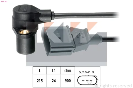 Датчик коленвала, VAG 1.6/1.8/2.0 95- KW 453 241