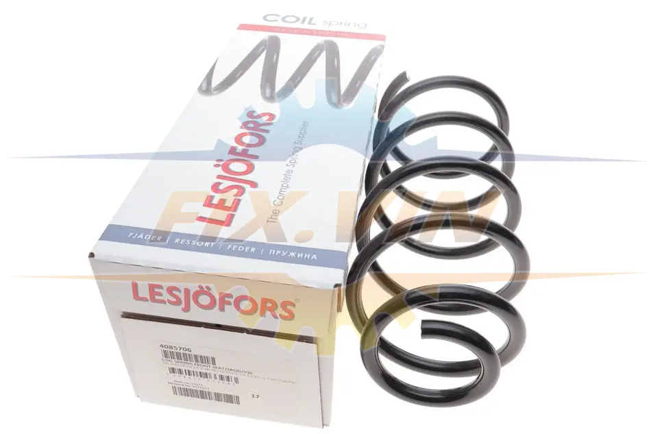Пружина подв. передн. SKODA (пр-во Lesjofors) SKODA OCTAVIA 1,8/1,8T/1,9Sdi/1,9Tdi/2,0 incl TOUR 97-10 LESJOFORS 4085706 (фото 1)