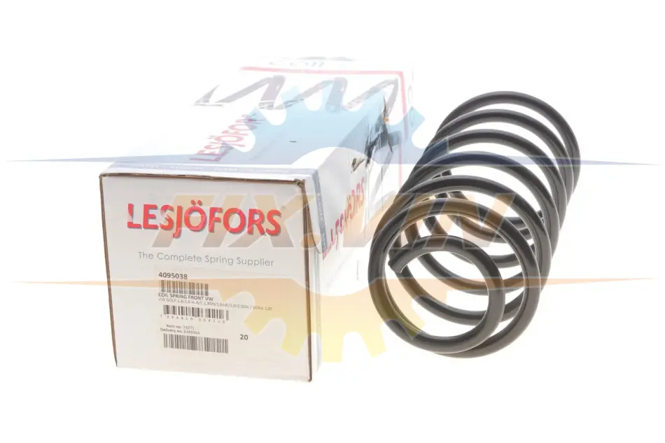 Пружина подв. передн. VW (пр-во Lesjofors) VW GOLF 1,4/1,6 w.A/C 1,8Gti/1,9Sdi/2,0/2,0Gti/BORA 1,8T LESJOFORS 4095038 (фото 1)