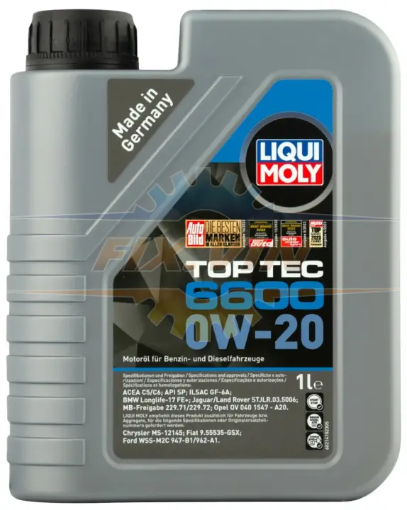 Олива моторна Top Tec 6600 0W-20 1л LIQUI MOLY 21410 (фото 1)