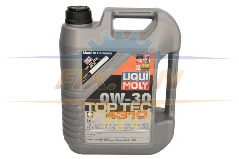 Моторна олива TopTec 4310 (5L) 0W30 ACEA C2 CITROEN B71 2312 FIAT 9.55535 DS1 FIAT 9.55535 GS1 PEUGEOT B71 2312 LIQUI MOLY 2362 0W30 5L (фото 1)