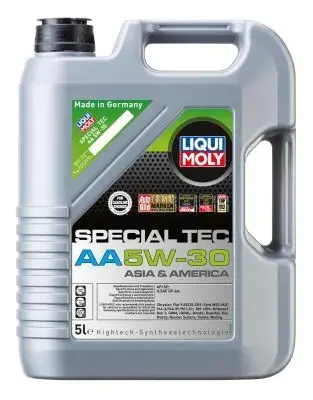 Олива моторна Liqui Moly SPECIAL TEC АА 5W-30 (Каністра 5л) Сучасна моторна олива преміум-класу з хорошими антифрикційними властивостями, яка була спеціально розроблена для всесезонного застосування в азіатських та американських автомобілях. Комбіна LIQUI MOLY 7530 (фото 1)