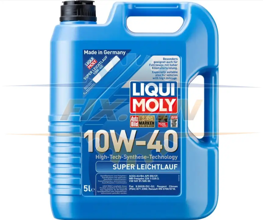 Олива моторна Super Leichtlauf 10W-40 5л LIQUI MOLY 950510W405L (фото 1)