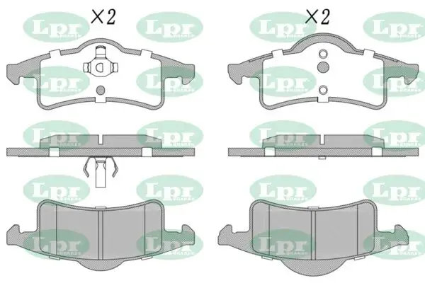 Колодки гальмівні дискові задні Jeep Cherokee (95-01), Grand Cherokee II LPR 05P1354 (фото 1)
