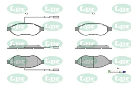 - Гальмівні колодки до дисків LPR 05P1698