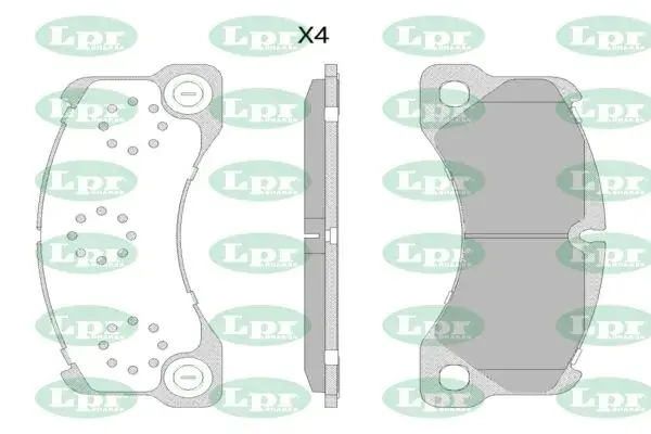 Колодки тормозные дисковые передние Porsche Cayenne (10-), Macan (15-)/ VW Touar LPR 05P1738 (фото 1)