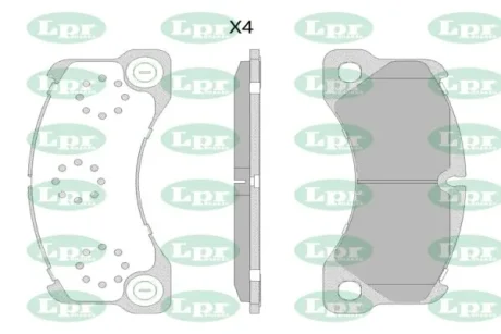 Колодки гальмівні дискові передні Porsche Cayenne (10-), Macan (15-)/ VW Touareg (10-)  LPR 05P1738
