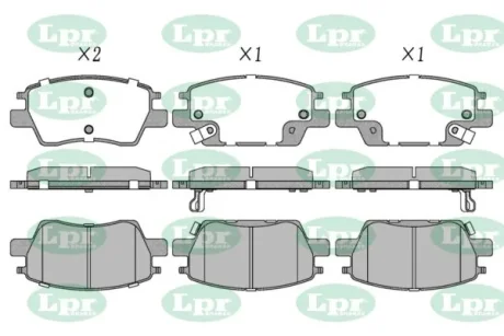 Колодки гальмівні дискові передні Chevrolet Bolt (16-), Volt (11-)  LPR 05P2051