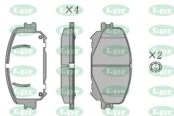 Колодки гальмівні дискові (комплект 4 шт) LPR 05P2126 (фото 1)