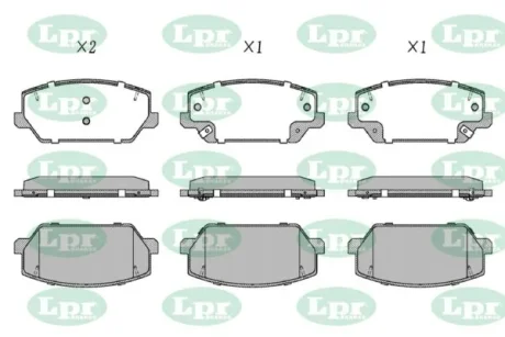 - Гальмівні колодки до дисків LPR 05P2165