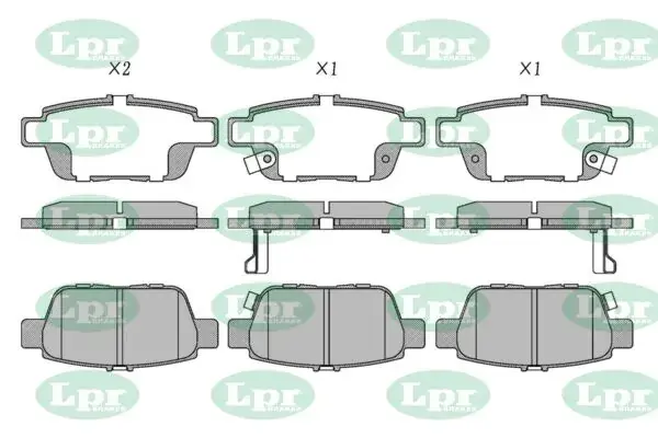 Колодки гальмівні дискові (комплект 4 шт) LPR 05P2212 (фото 1)