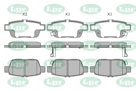 Колодки гальмівні дискові (комплект 4 шт) LPR 05P2212
