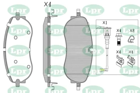 - Гальмівні колодки до дисків LPR 05P2259AK