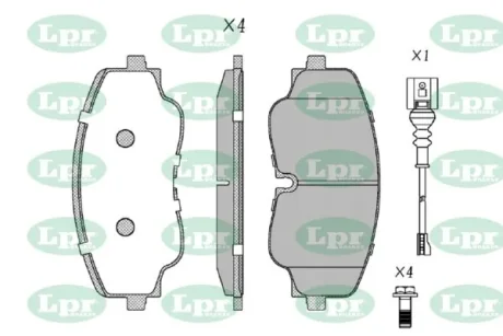 - Гальмівні колодки до дисків LPR 05P2270A