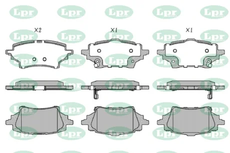 - Гальмівні колодки до дисків LPR 05P2296