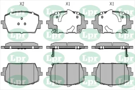 Колодки гальмівні дискові передні Hyundai Santa Fe IV/ Kia Sorento IV  LPR 05P2323