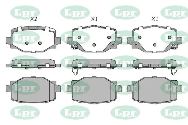 Колодки тормозные дисковые задние Infiniti QX50 (17-) LPR 05P2345 (фото 1)