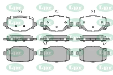 Колодки тормозные дисковые задние Infiniti QX50 (17-) LPR 05P2345