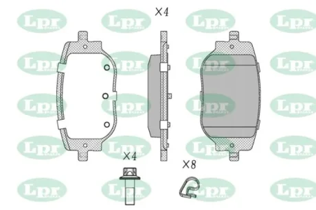 - Гальмівні колодки до дисків LPR 05P2358