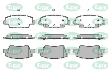 - Гальмівні колодки до дисків LPR 05P2361
