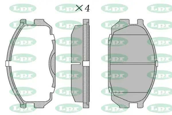 Колодки гальмівні дискові (комплект 4 шт) LPR 05P376 (фото 1)