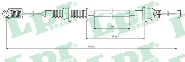 Трос акселератора LPR C0131A (фото 1)