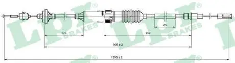 Трос, управление сцеплением LPR C0135C
