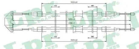 Трос, стояночная тормозная система LPR C0550B