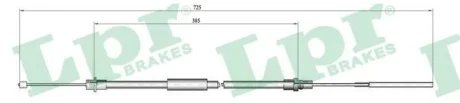 Трос ручного гальма LPR C0650B