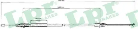 Трос, стояночная тормозная система LPR C0707B
