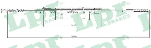 Трос, стояночная тормозная система LPR C0931B (фото 1)
