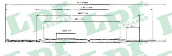 Трос LPR C0955B (фото 1)