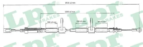 Трос ручного гальма LPR C0985B