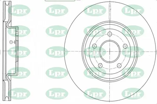 - Гальмівний диск LPR F1076V (фото 1)