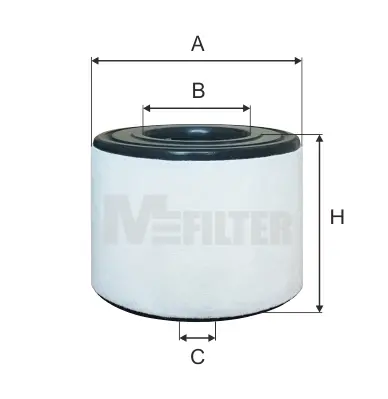 Фільтр повітряний A6/A7 2.0TDI/TFSI 11- M-FILTER A 8088 (фото 1)