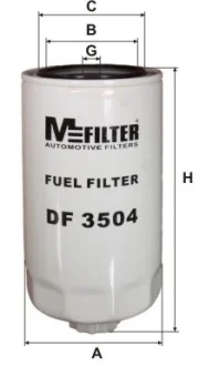 Фільтр паливний M-FILTER DF3504
