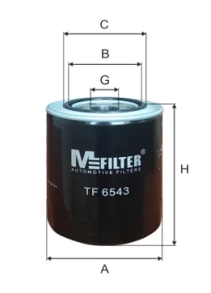 Фільтр масляний Colt/Galant/Lancer IV/Pajero 1.8/2.0/2.5TD 86- M-FILTER TF 6543