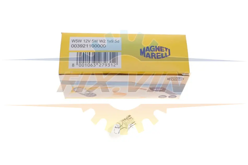 Лампа розжарювання W5W 12V 5W W2,1X9,5d (вир-во Magneti Marelli) MAGNETI MARELLI 003921100000 (фото 1)