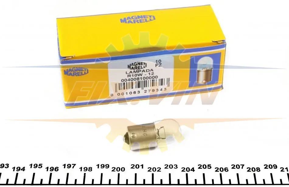 Лампа розжарювання R10W 12V 10W BA15s (вир-во Magneti Marelli) MAGNETI MARELLI 004008100000 (фото 1)