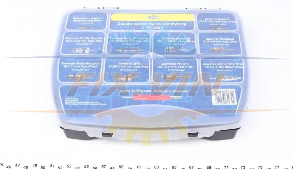 Набір клапанів для кондиціонера з ключом (57 шт.) MAGNETI MARELLI 007936210050 (фото 1)