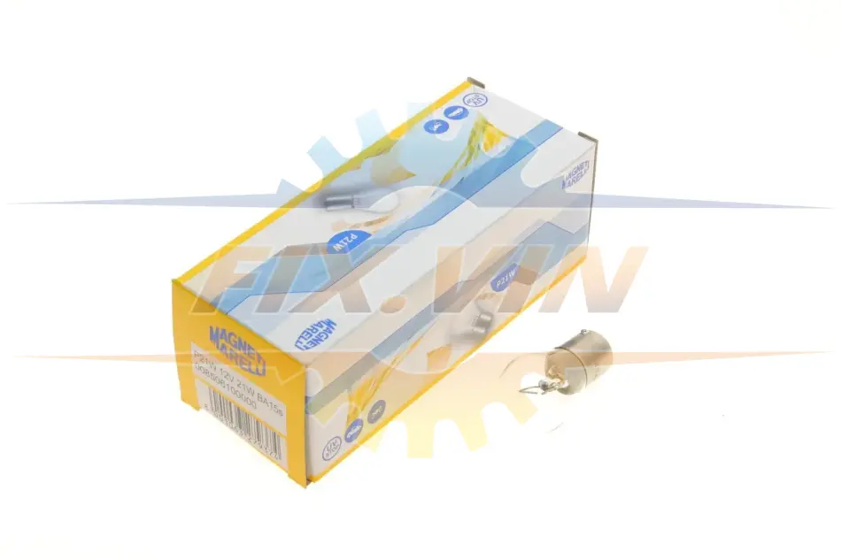 Лампа розжарювання P21W 12V 21W BA15d (вир-во Magneti Marelli) MAGNETI MARELLI 008506100000 (фото 1)