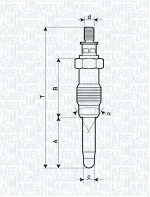 Свеча накаливания MAGNETI MARELLI 062587001304 (фото 1)