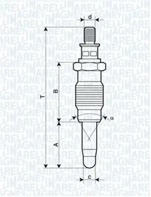 Свеча накаливания MAGNETI MARELLI 062900005304 (фото 1)