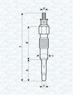Свічка розжарювання CITROEN JUMPER, RELAY FIAT DUCATO IVECO DAILY RENAULT MASTER II [] MAGNETI MARELLI 062900040304