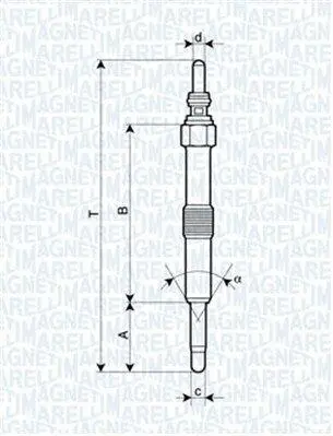 Свічка розжарювання LAND ROVER DISКрышкаY II, DEFENDER SW [] MAGNETI MARELLI 062900067304 (фото 1)