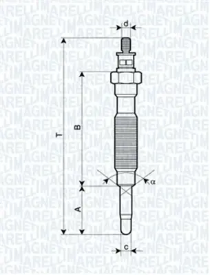 Свічка розжарювання MAGNETI MARELLI 062900072304 (фото 1)