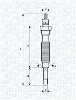 Свічка розжарювання MAGNETI MARELLI 062900072304