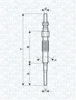 Свеча накаливания MAGNETI MARELLI 062900079304