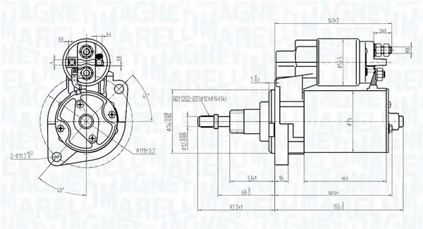 VW Стартер (новий) PASSAT -97 MAGNETI MARELLI 063720601010 (фото 1)